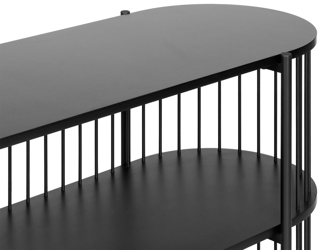 2 Tier Shelving Unit 80 cm Black Vilton