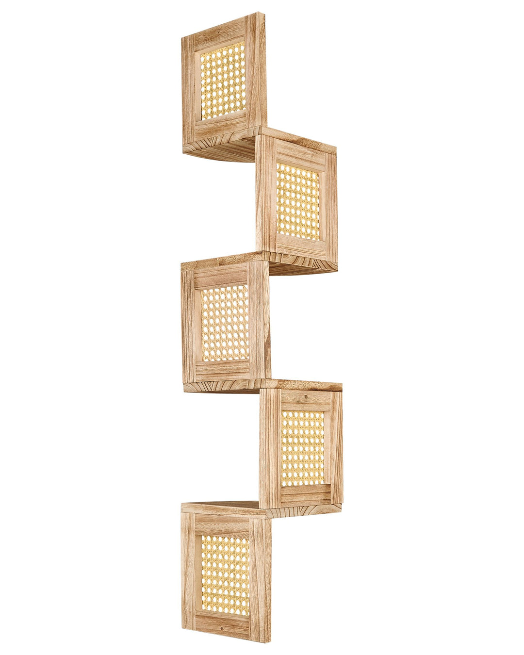 4 Tier Shelving Unit  Paulownia Wood 101 cm Light Brown Evina