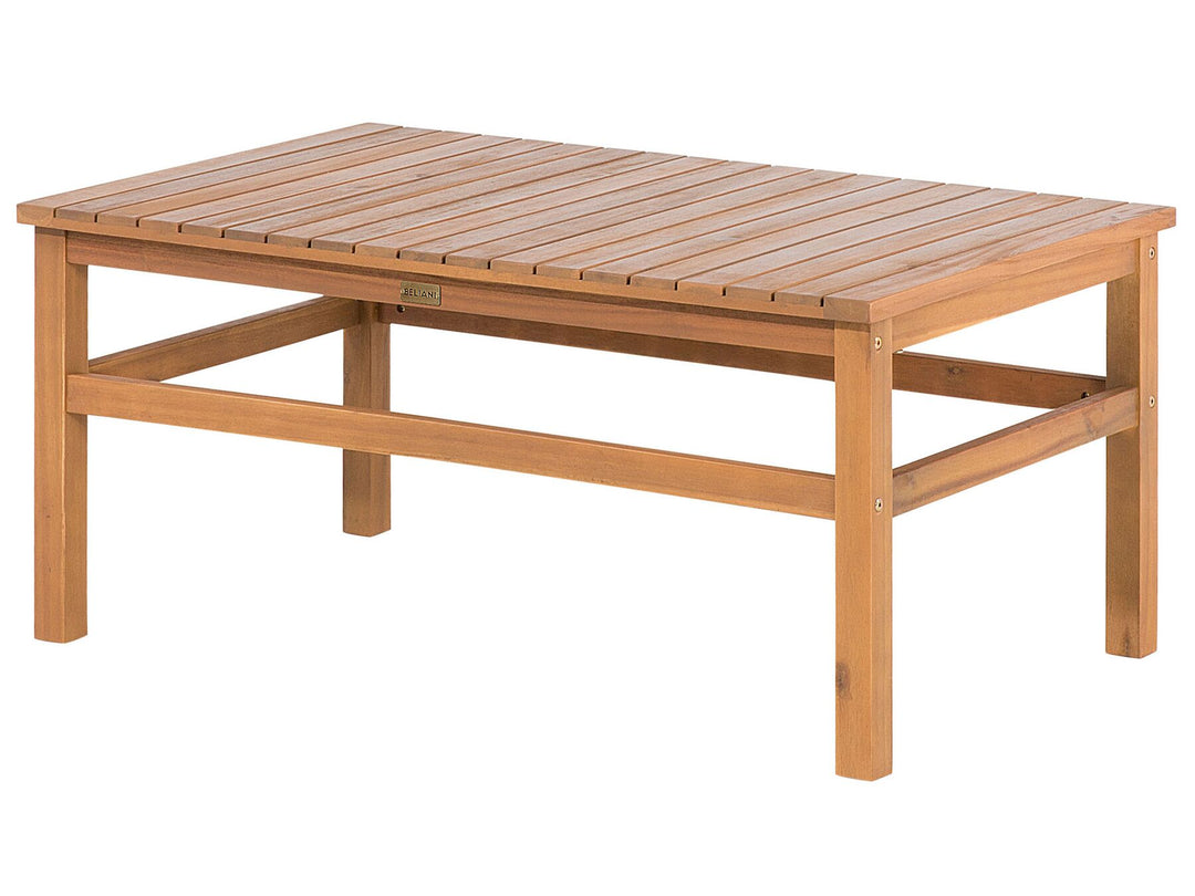 Manila Garden Lounge Set with Table and Ottoman 4 Seater Acacia Wood Light Brown