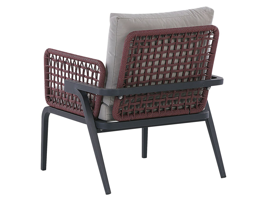 Sciacca Garden Lounge Set with Table 4 Seater Metal Grey