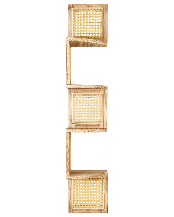 4 Tier Shelving Unit  Paulownia Wood 101 cm Light Brown Evina
