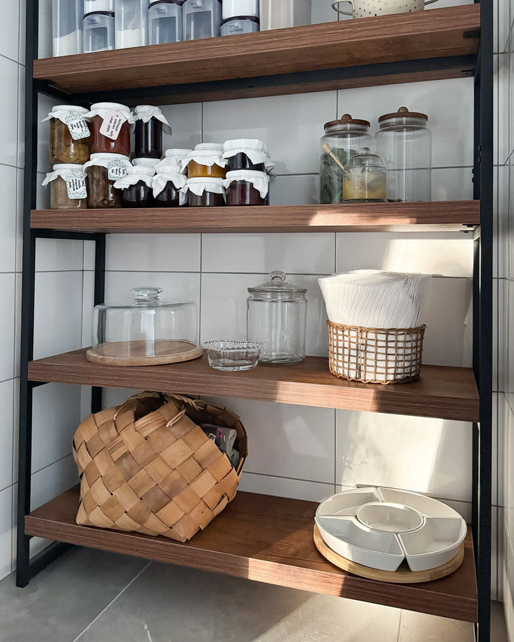 Lucas 4 Tier Shelving Unit 155 cm Dark Brown Tifton