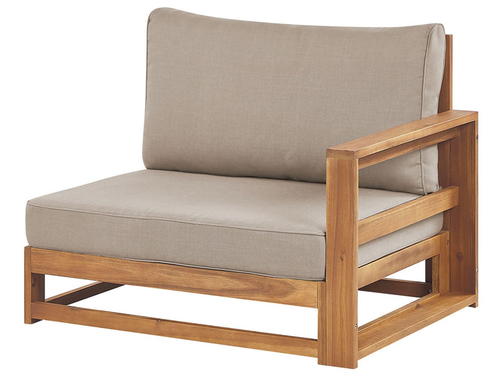 Timor Garden Corner Sofa 2 Seater Modular Certified Acacia Wood Light Brown