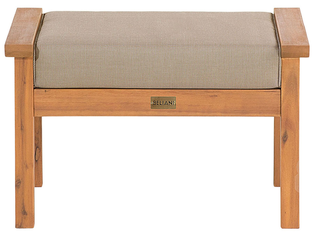 Manila Garden Lounge Set with Table and Ottoman 4 Seater Acacia Wood Light Brown