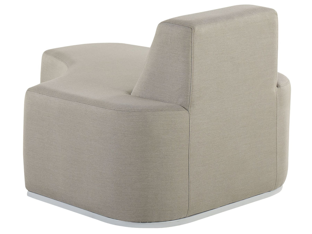 Fabro Garden Lounge Set with Table 4 Seater Modular Light Grey