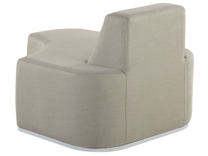 Fabro Garden Lounge Set with Table 4 Seater Modular Light Grey