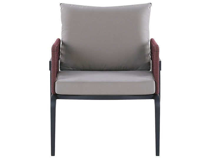 Sciacca Garden Lounge Set with Table 4 Seater Metal Grey