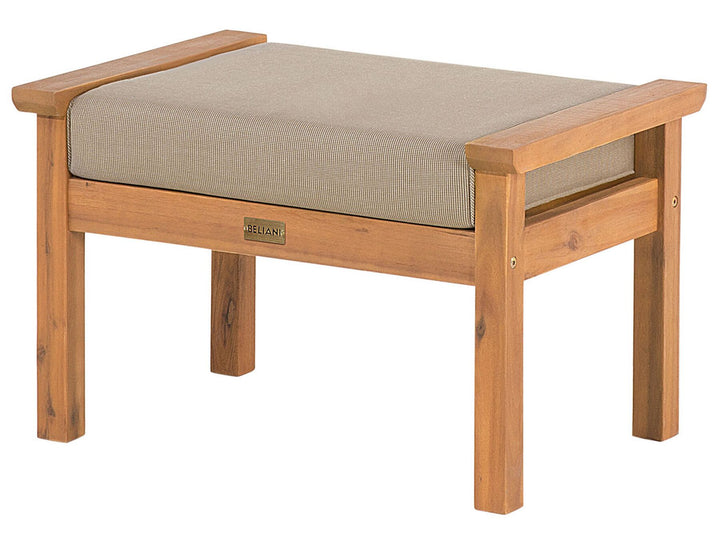 Manila Garden Lounge Set with Table and Ottoman 4 Seater Acacia Wood Light Brown