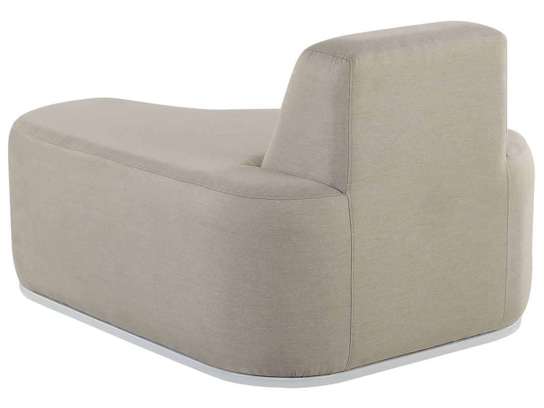 Fabro Garden Lounge Set with Table 4 Seater Modular Light Grey