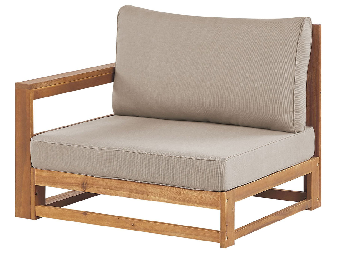 Timor Garden Corner Sofa 2 Seater Modular Certified Acacia Wood Light Brown