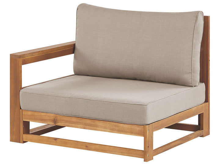 Timor Garden Corner Sofa 2 Seater Modular Certified Acacia Wood Light Brown