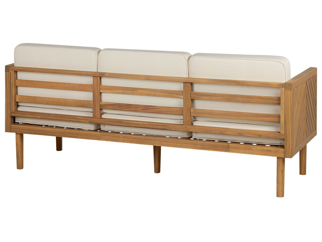 Baratti Garden Lounge Set with Table and Ottoman 6 Seater Acacia Wood Brown