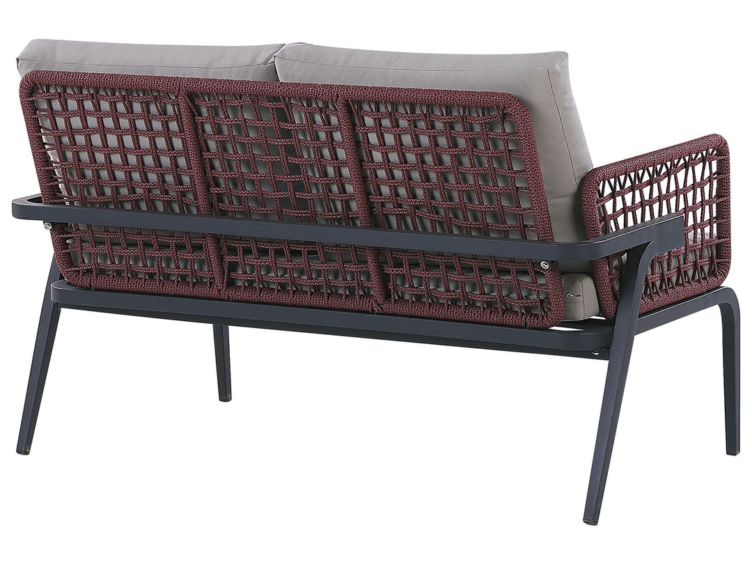 Sciacca Garden Lounge Set with Table 4 Seater Metal Grey