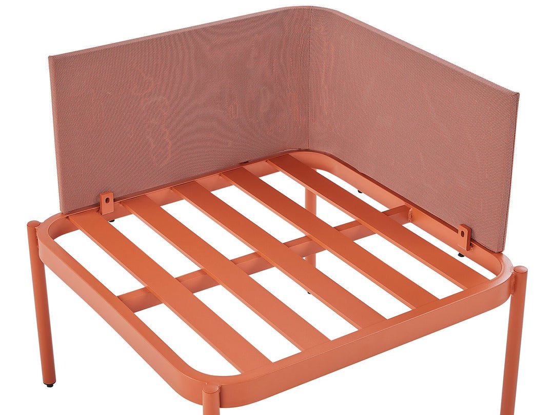 Terracina Garden Lounge Set with Table 2 Seater Metal Orange