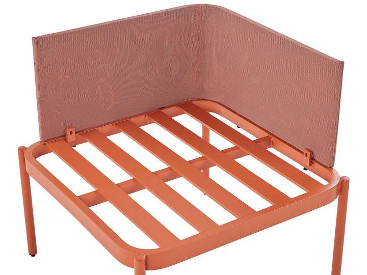 Terracina Garden Lounge Set with Table 2 Seater Metal Orange