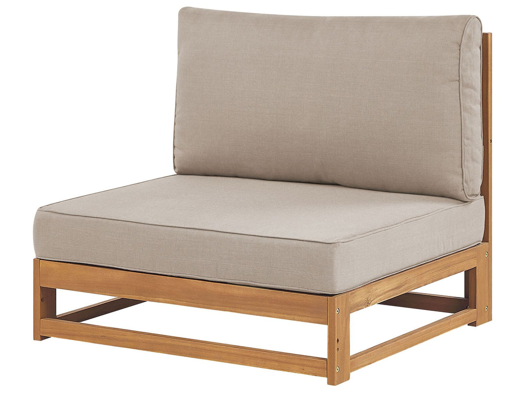 Timor Garden Lounge Set with Table 4 Seater Modular Certified Acacia Wood Light Brown