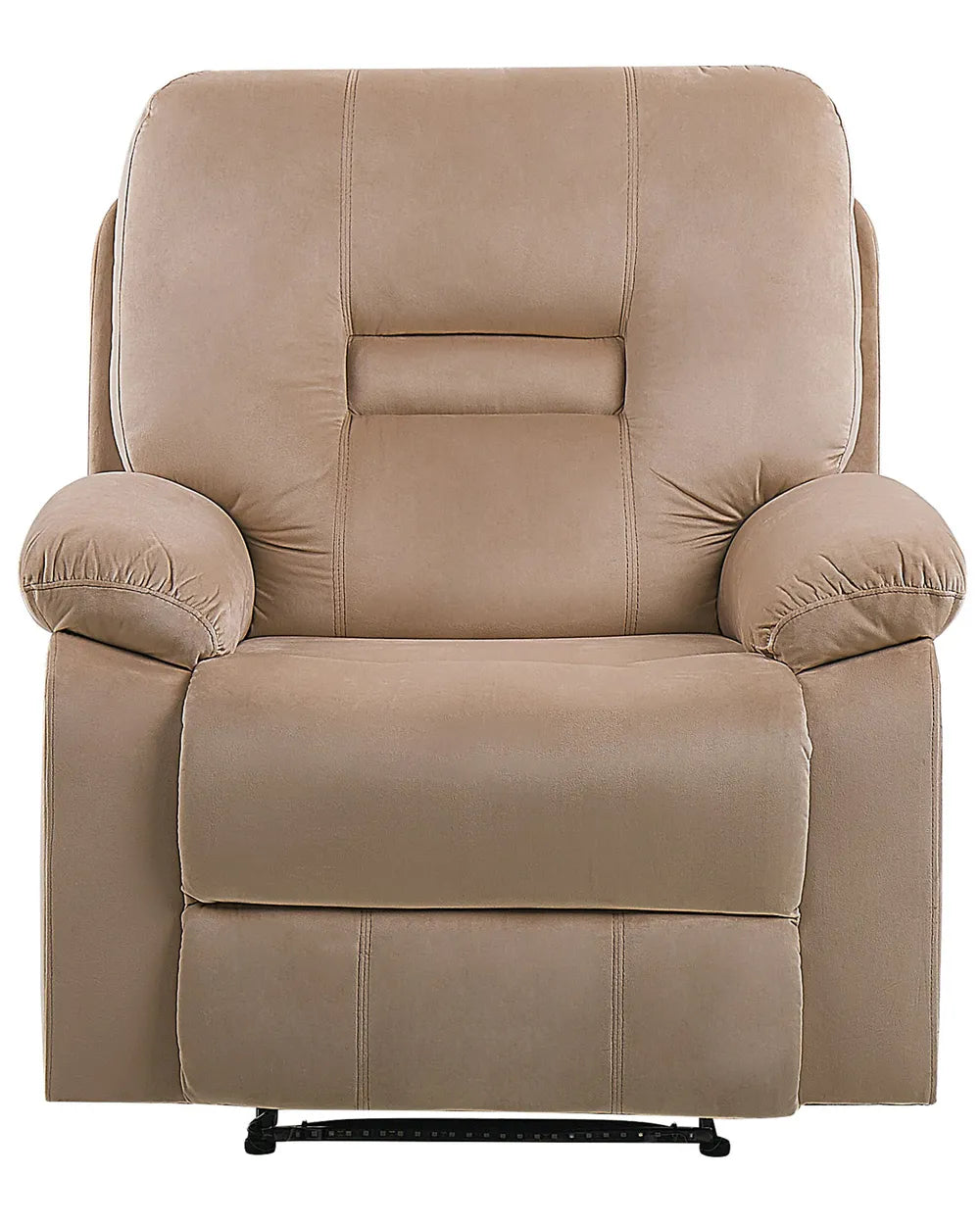 Electric Recliner Chair With Footrest LED Velvet Sand Beige Bernet