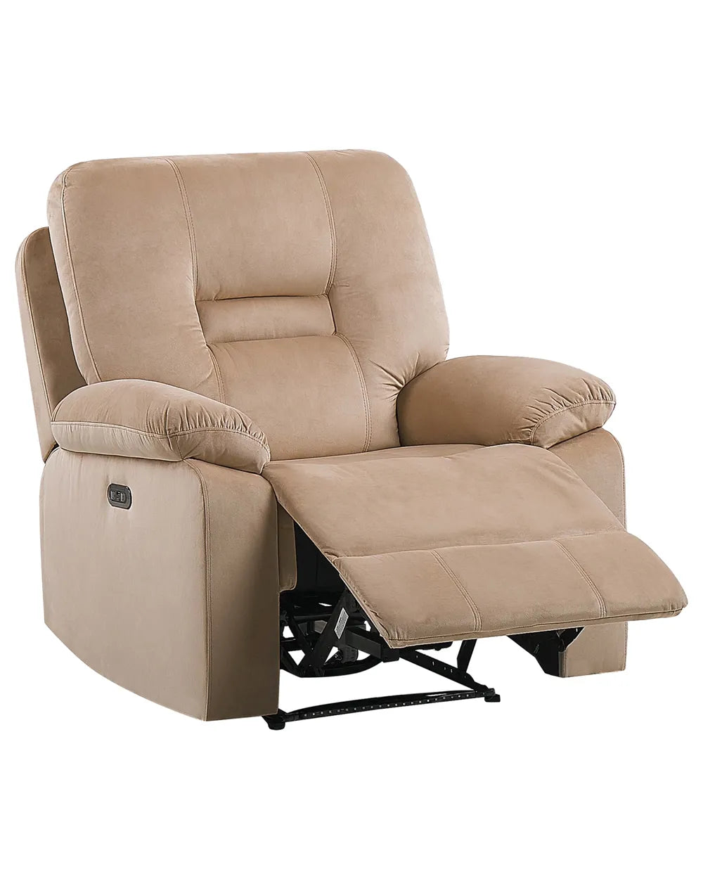Beige recliner chair on a white background