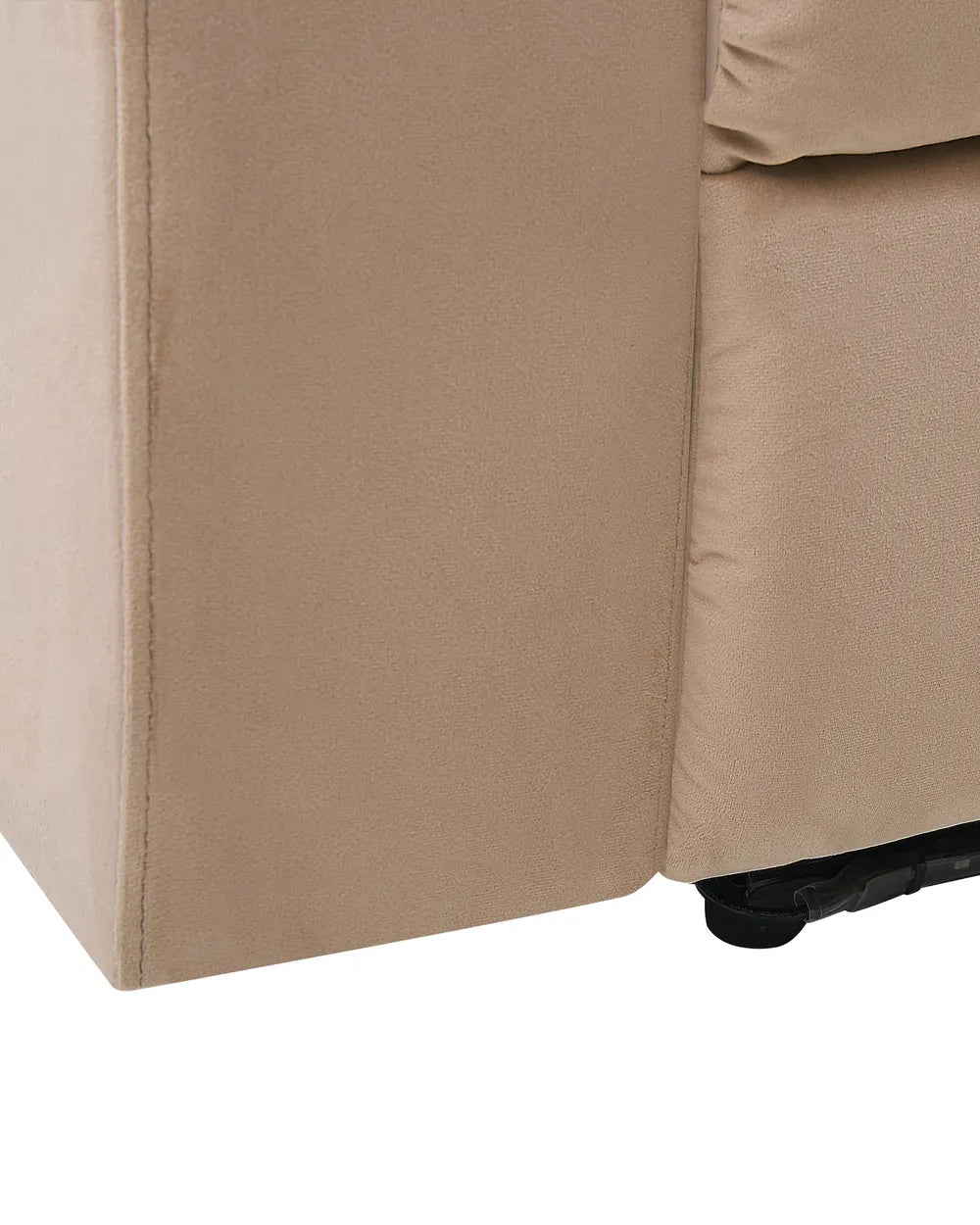 Electric Recliner Chair With Footrest LED Velvet Sand Beige Bernet