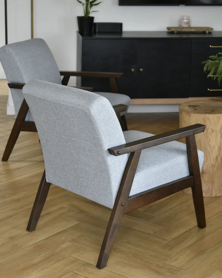 Armchair Fabric Light Grey Bennett