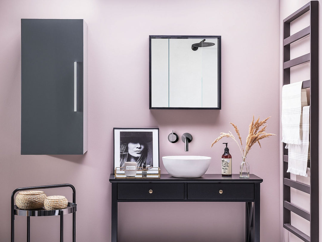 Bathroom Wall Mounted Cabinet 40 cm Grey Bilbao