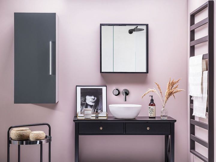 Bathroom Wall Mounted Cabinet 40 cm Grey Bilbao