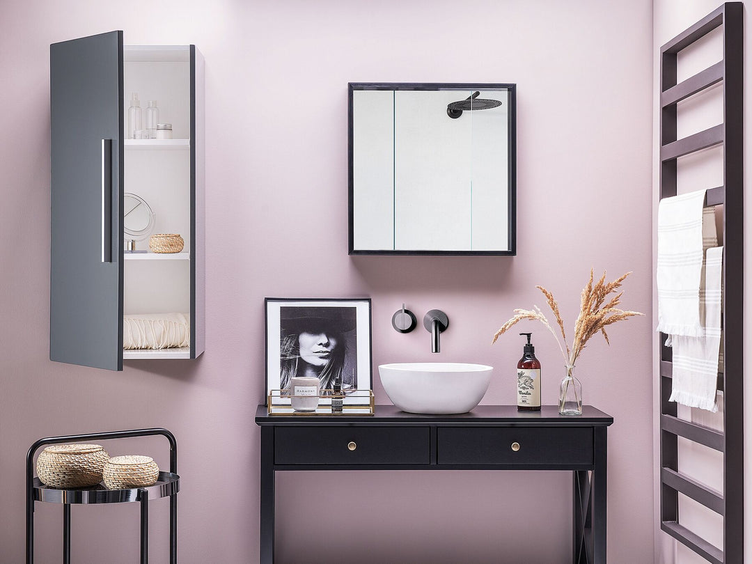 Bathroom Wall Mounted Cabinet 40 cm Grey Bilbao