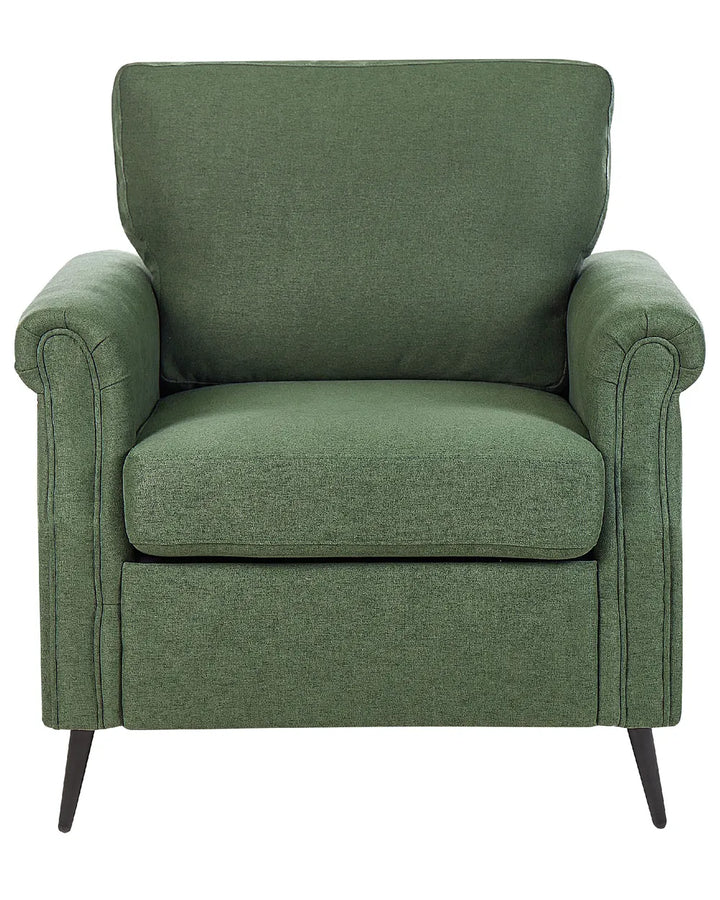 Armchair Fabric Green Almyra