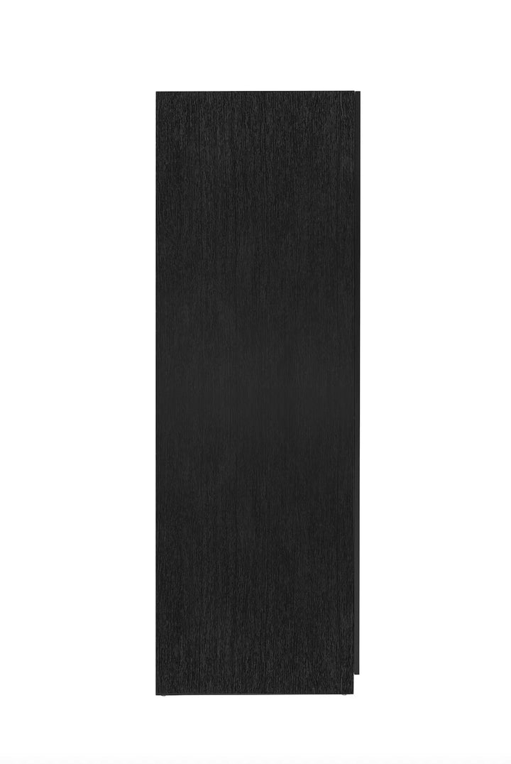 Luna Black Brown Wood Double Wardrobe