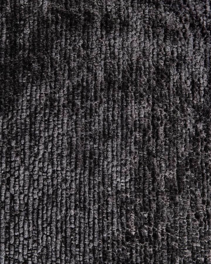 Swivel Armchair with Footstool Chenille Black Draedyn