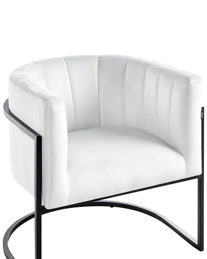 Armchair Velvet White Dziana