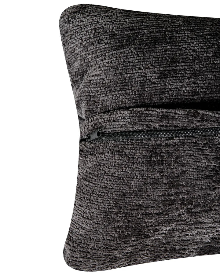 Swivel Armchair with Footstool Chenille Black Draedyn