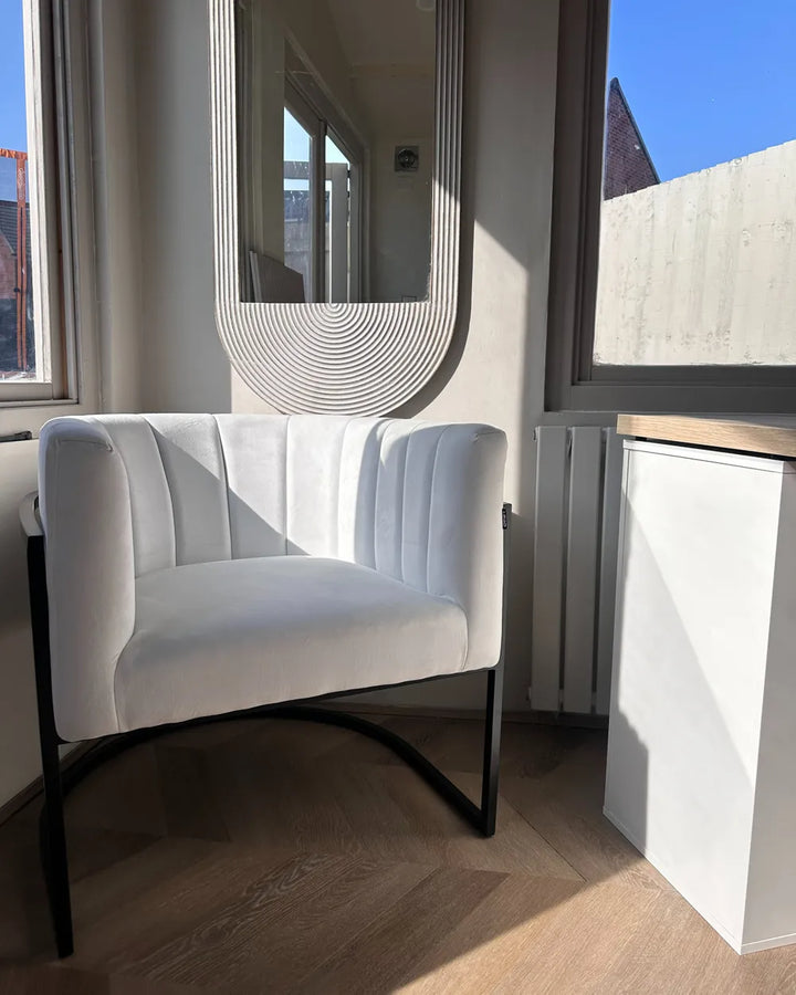 Armchair Velvet White Dziana