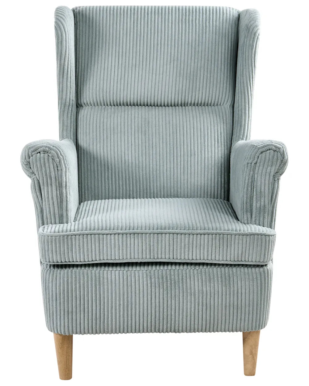 Wingback Chair Corduroy Light Blue Blerton