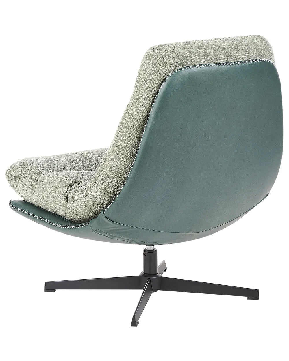 Swivel Armchair with Footstool Chenille Light Green Draedyn