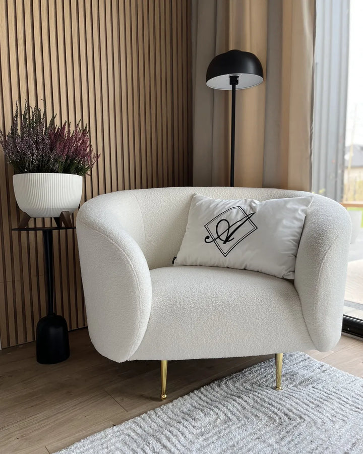 Armchair Boucle White Liora