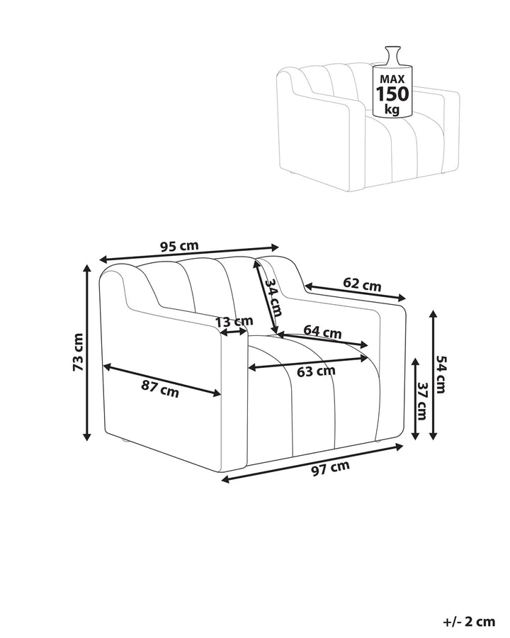Armchair Boucle Dark Green Nieve