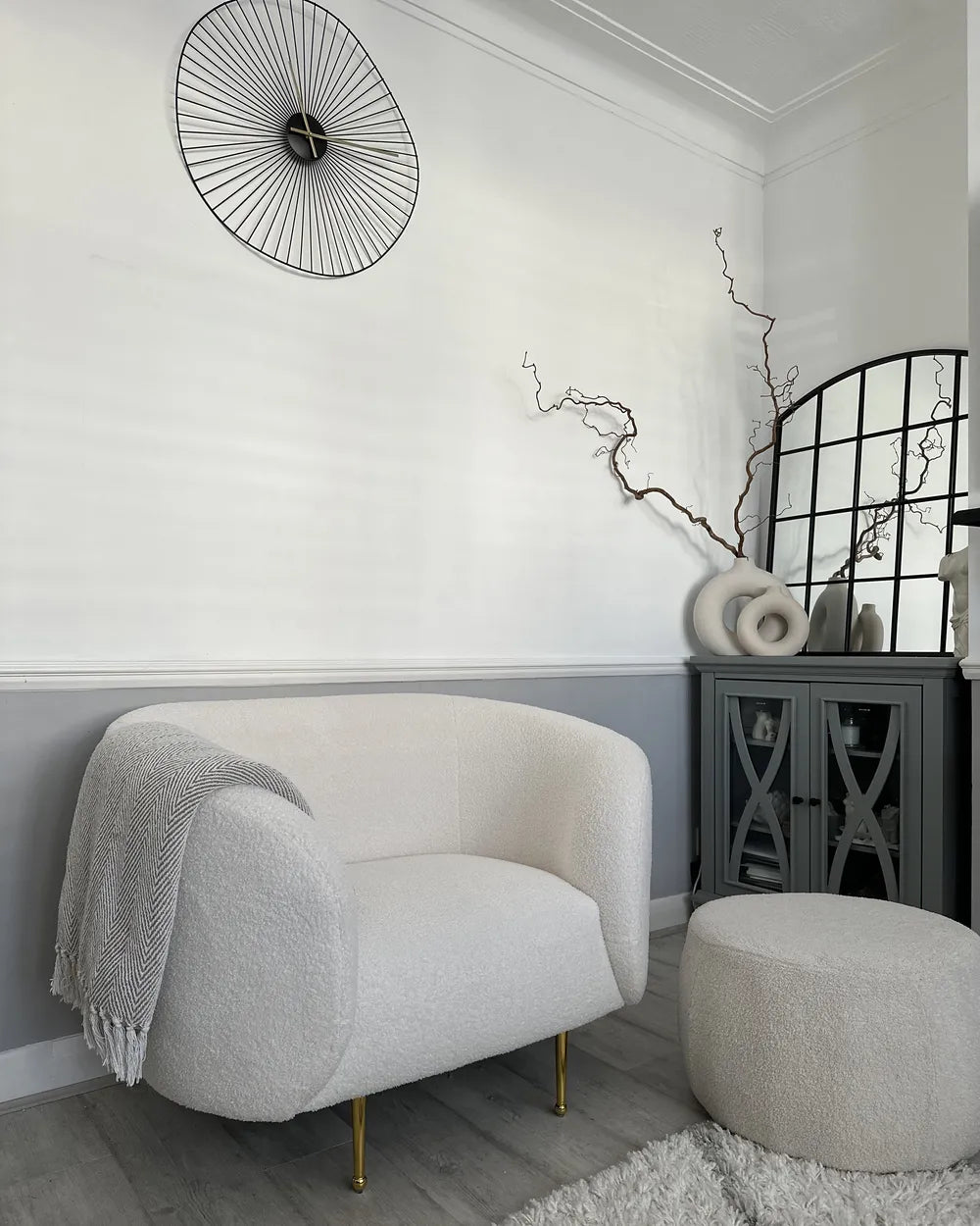 Armchair Boucle White Liora