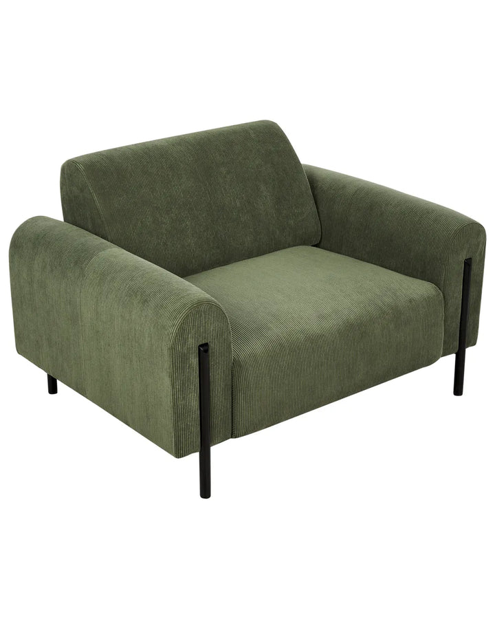Armchair Corduroy Olive Green Cheylee