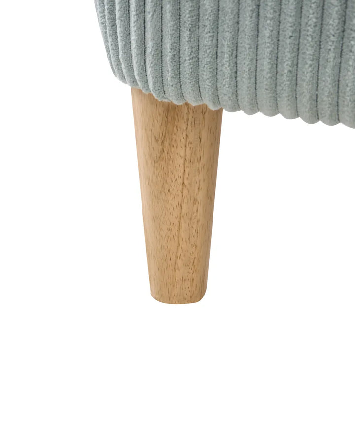 Wingback Chair Corduroy Light Blue Blerton