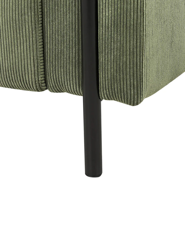 Armchair Corduroy Olive Green Cheylee