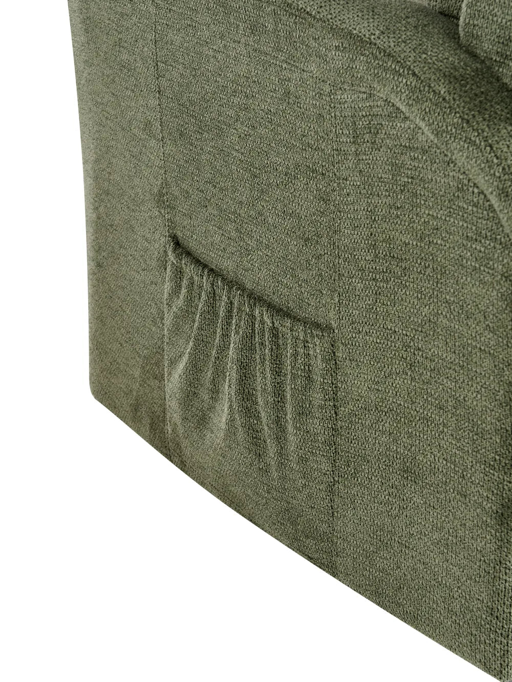 Electric Recliner Chair With Footrest Fabric Green Denison