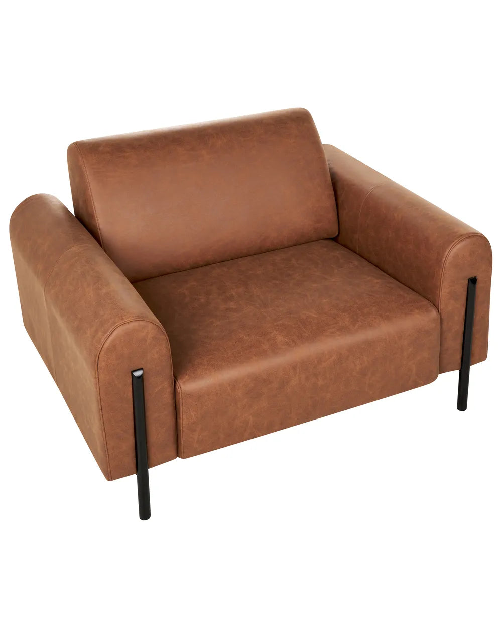 Armchair Fabric Golden Brown Cheylee