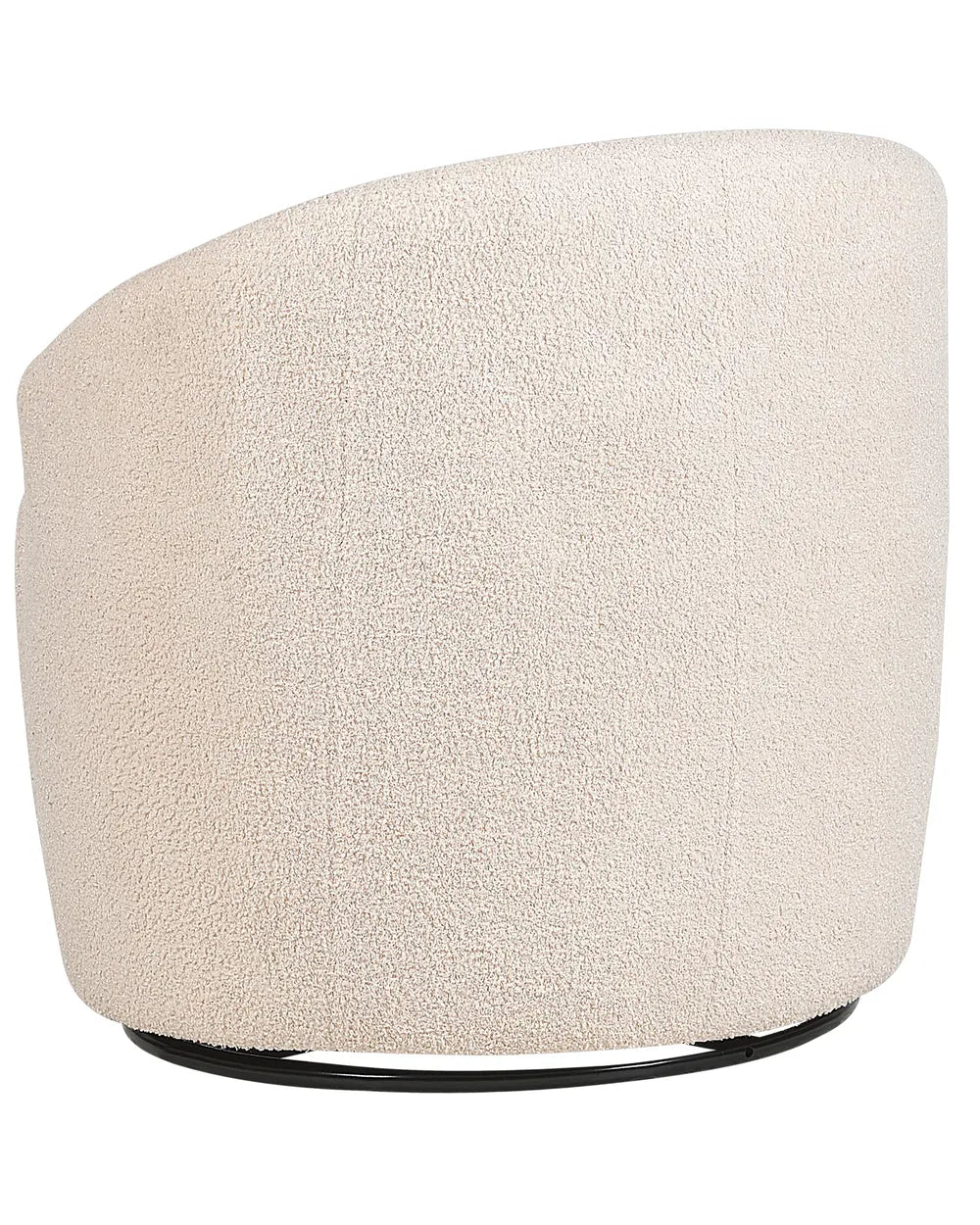 Swivel Armchair Boucle Beige Halcott