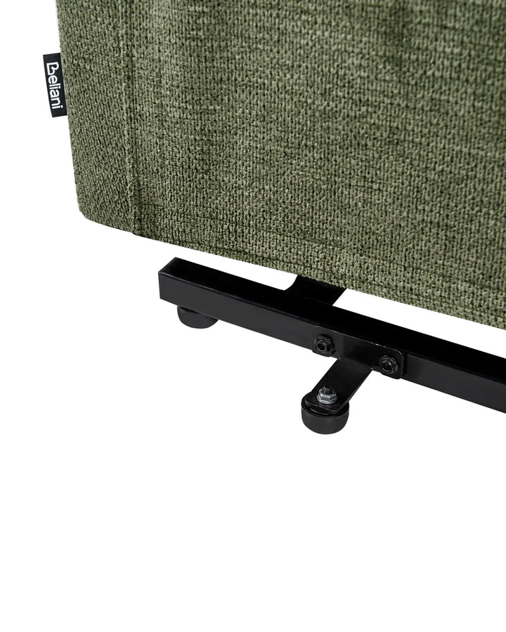 Electric Recliner Chair With Footrest Fabric Green Denison