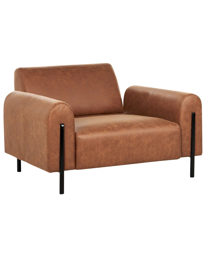 Armchair Fabric Golden Brown Cheylee