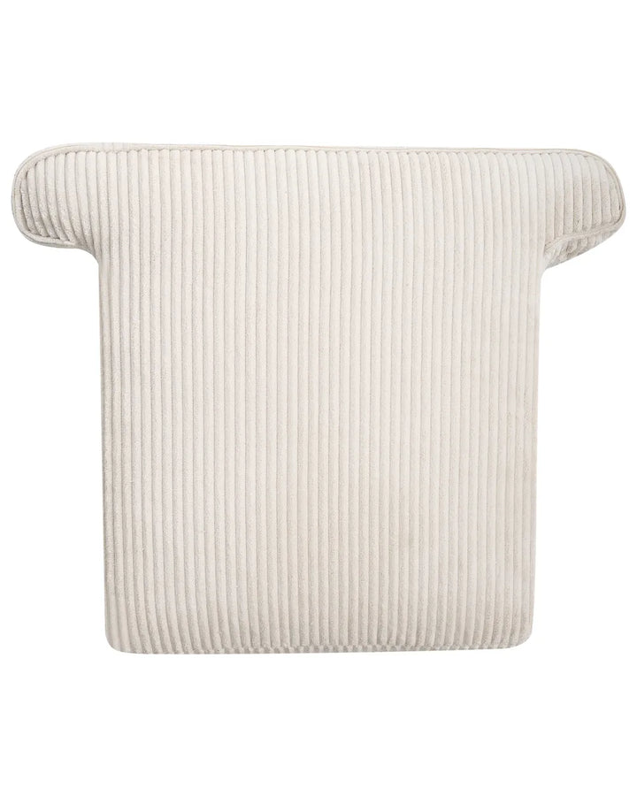 Wingback Chair Corduroy Light Beige Blerton