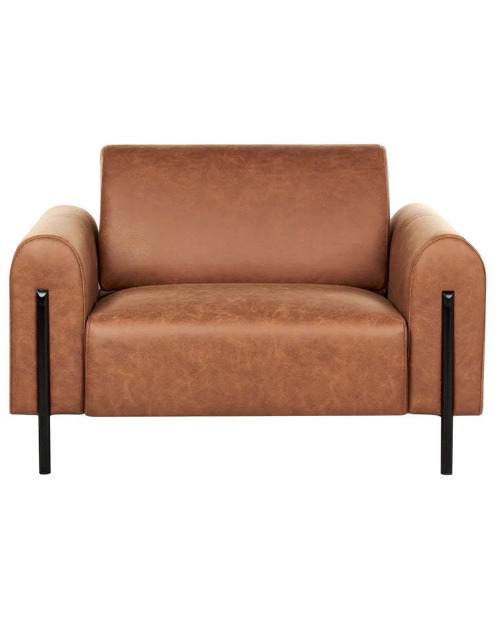 Armchair Fabric Golden Brown Cheylee