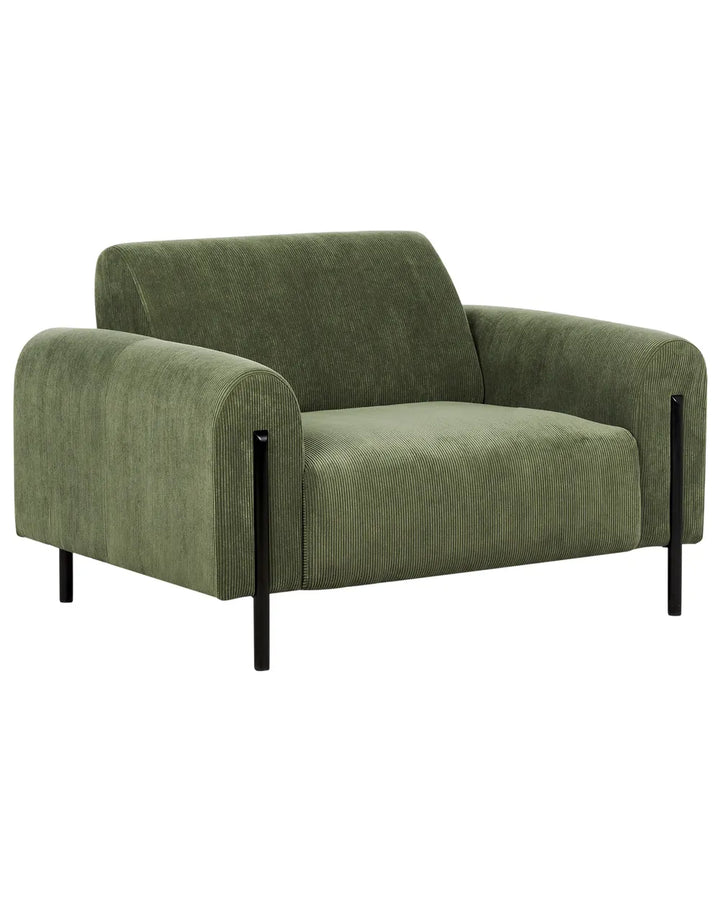 Armchair Corduroy Olive Green Cheylee