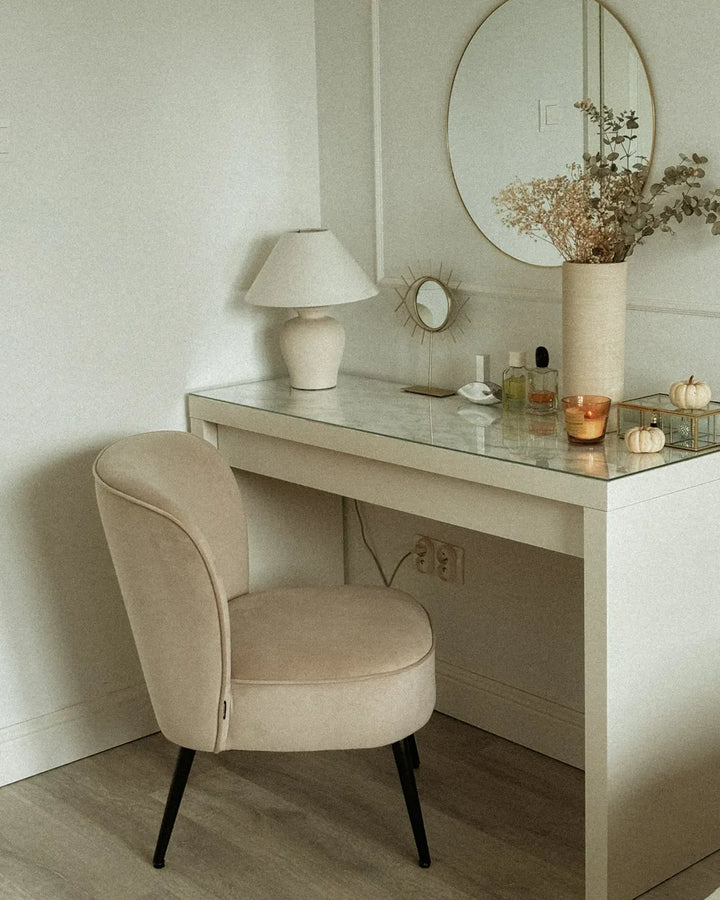 Armchair Velvet Taupe Sharolynn